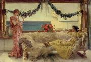 Alma-Tadema, Sir Lawrence Melody on a Mediterranean Terrace Germany oil painting artist